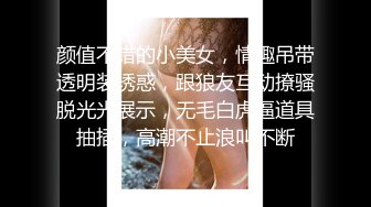 颜值不错的小美女，情趣吊带透明装诱惑，跟狼友互动撩骚脱光光展示，无毛白虎逼道具抽插，高潮不止浪叫不断