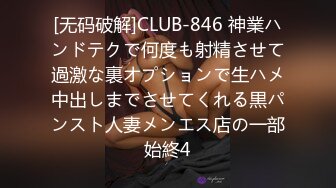 [无码破解]CLUB-846 神業ハンドテクで何度も射精させて過激な裏オプションで生ハメ中出しまでさせてくれる黒パンスト人妻メンエス店の一部始終4