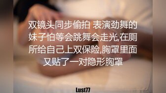 双镜头同步偷拍 表演劲舞的妹子怕等会跳舞会走光,在厕所给自己上双保险,胸罩里面又贴了一对隐形胸罩